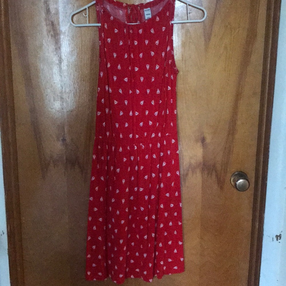 Red sailor dress